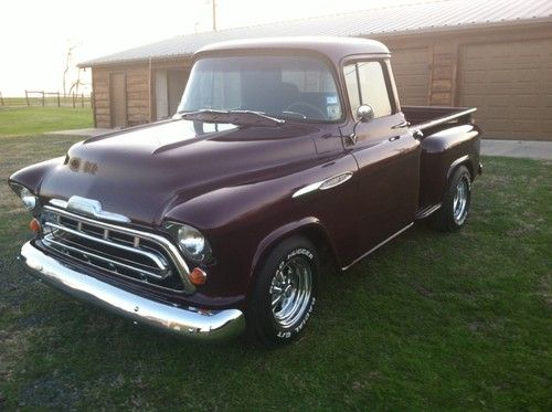 1957 chevrolet 3100 pick-up - 327 ci chev engine, 350 trans, p/s, p/b, a/c