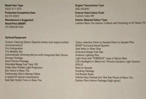 2022 Porsche 911 GT3 Coupe 2D, US $269,950.00, image 33