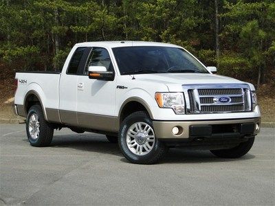 White lariat certified 5.0lsupercab 4x4 four wheel drive leather extended cab