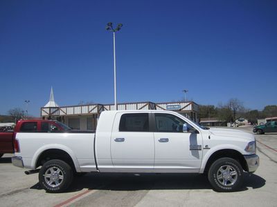 Brand new classic white 2013 ram 2500 laramie 4x4 mega cab turbo diesel pick up