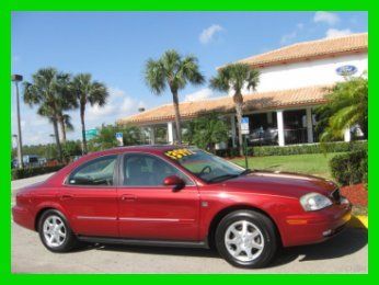 01 red 3l v6 5-passenger premium sedan *leather *abs *sunroof *alloy wheels *fl