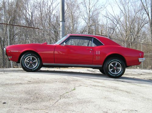 1968 firebird 400 h.o. 4 spd! rare! factory hurst/ hood tach solar red 2 owner!