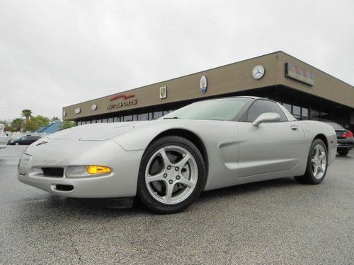 2004 chevrolet corvette coupe silver black hid