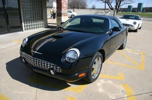 2002 black  ford thunderbird convertible 2-door 3.9l - 1 owner -13592miles