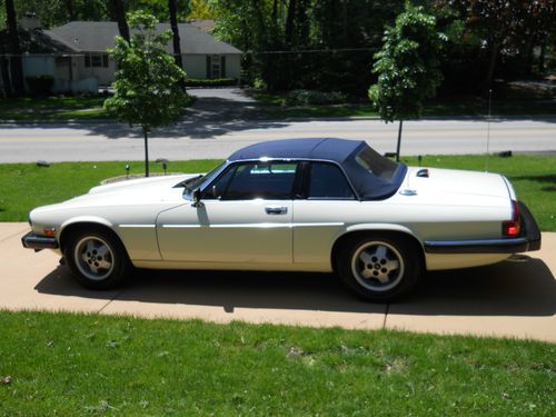 Jaguar xjs cabrolet, white with blue interior with hard and soft top