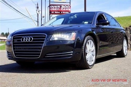 Black audi a8 l 4.2 v8 quattro awd auto navigation leather keyless low miles 18k