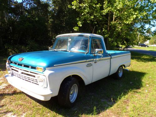 1966 ford f100 styleside classic pickup truck v6 - 3 on the tree - nice truck !!