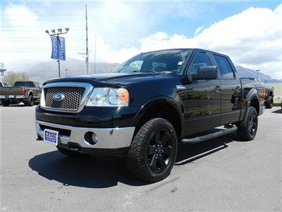 Crew cab lariat 4x4 5.4 triton v8 shortbed leather low reserve truck auto