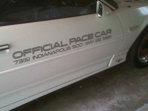 Pontiac: turbo trans am 20th anniversary edition indy pace car