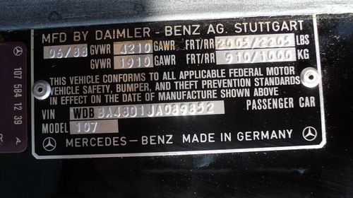 1988 MERCEDES-BENZ, image 9