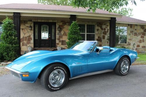 1970 corvette- cvt- l46- 350/350hp- 4 sp- both tops-pw-ps-rust free