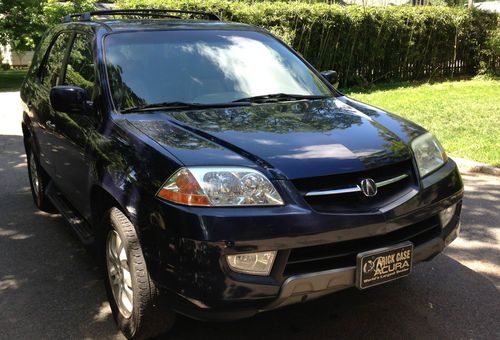 Midnight blue 2003 acura mdx touring sport utility 4-door 3.5l original owner!