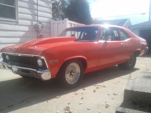 1972 orange pro street tubbed streetable chevy nova