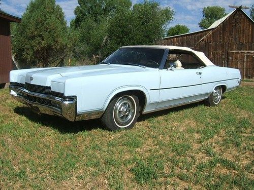 1969 mercury marquis convertible ragtop 429 cu in 2 barrel blue white interior