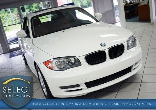 1 owner 128i coupe bmw factory cpo until 6/16 or 100kmls  automatic low miles!!