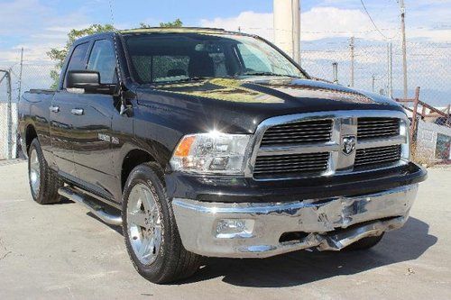 2010 dodge ram 1500 quad cab 4wd damaged rebuilder runs! nice unit wont last!!