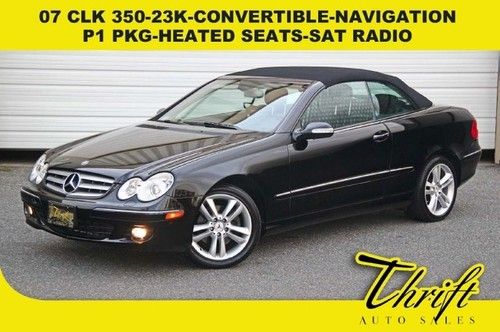 07 clk 350-23k-convertible-navigation-p1 pkg-heated seats-sat radio