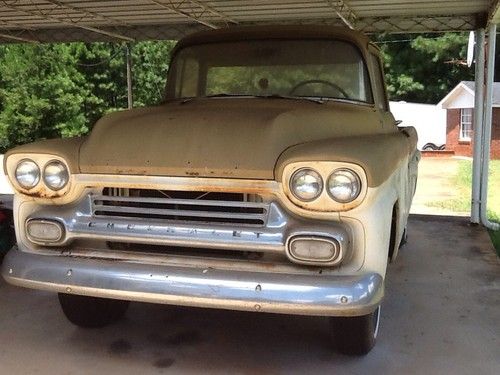 1958 chevrolet apache pickup 6 cyl 3 spd fleetside