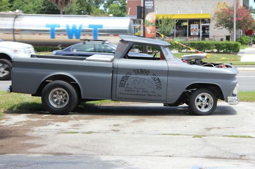 1965 chop-top chevy truck w/blower - rat rod