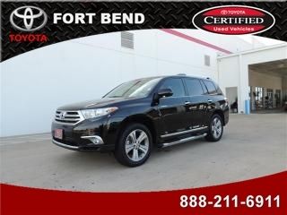 2012 toyota highlander v6 limited backup camera bluetooth navigation certified
