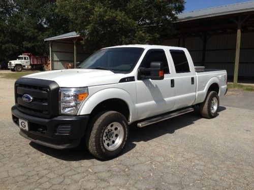 2011 ford f-250 sd work truck crew 4x4 78k miles white