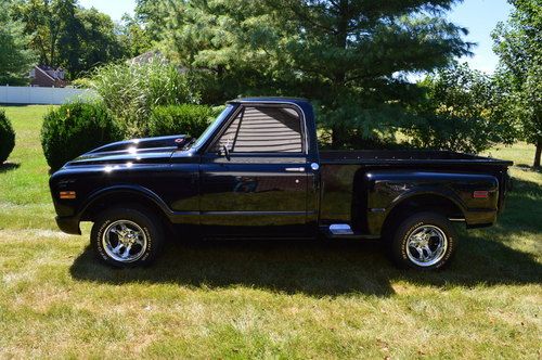 1968 black c-10 chevy step side truck