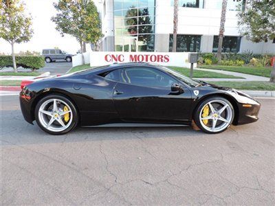 2010 ferrari 458 italia coupe nero / low miles / 4k / carbon fiber race seats