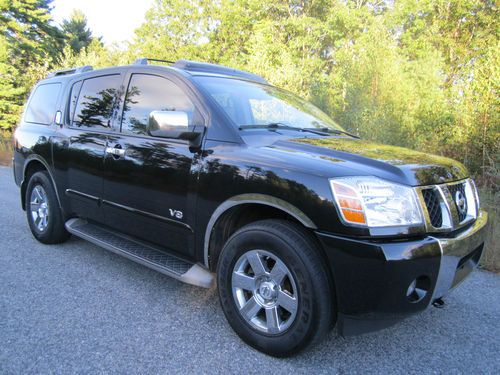 2007 nissan armada le (luxury edition) 4wd-sunroof-leather-camera-3rd row-black