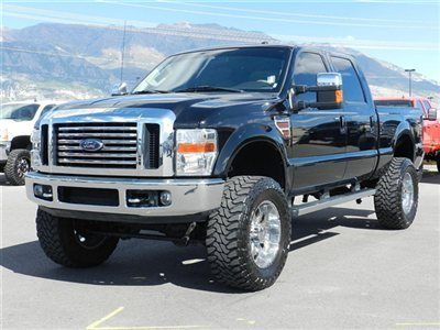 Ford crew cab powerstroke diesel lariat 4x4 custom lift wheels tires auto tow