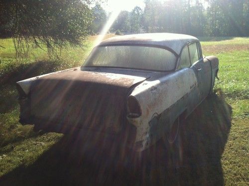 1955 55 CHEVY CHEVROLET ROLLER BARN FIND RAT ROD GASSER BEL AIR 2DR HARDTOP, image 4