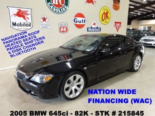 05 645ci coupe,smg trans,pano roof,nav,htd lth,logic7,6 disk cd,82k,we finance!!