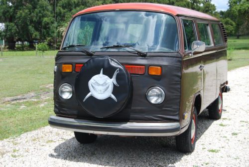 1978 volkswagen, type 2, transporter bus, &#034;kombinationsfahrzeug&#034; brown &amp; orange