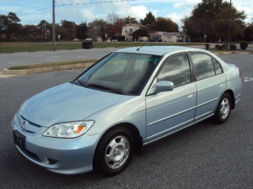 Very clean one owner 2005 honda civic hybrid sedan 4-door 1.3l no reserve