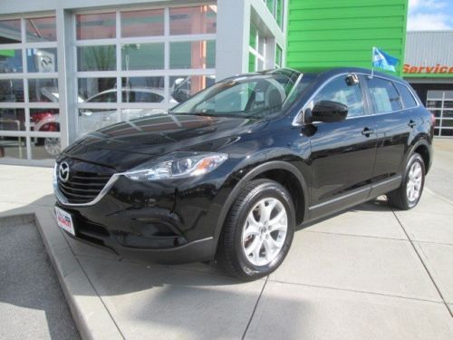 Mazda cx-9 awd leather backup camera 3rd row touch screen black 1 owner 4x4 suv