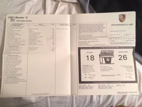 2001 Porsche Boxster Roadster S Convertible 2-Door 3.2L, US $13,000.00, image 22