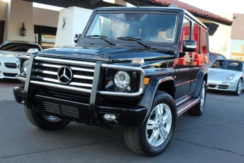 2010 mercedes g550. nav/camera. loaded. blk/blk. like new. fact. warranty.