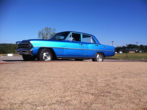 1967 chevy ii nova  ,250 6-cylinder, 2-speed power glide, bahama blue