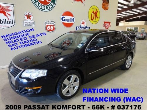 2009 passat sedan komfort,2.0t,sunroof,nav,htd lth,17in whls,66k,we finance!!