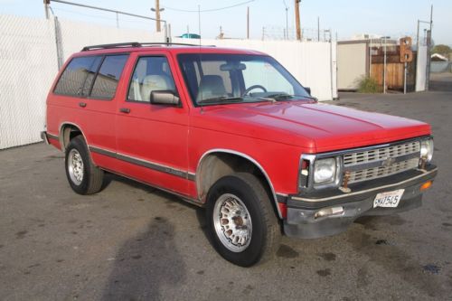 1992 chevrolet s10 blazer 4-door 2wd automatc  6 cylinder no reserve