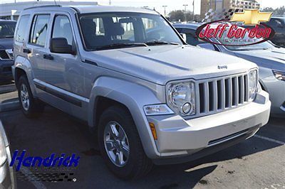 Jeep liberty rwd 4dr sport low miles suv automatic gasoline 3.7l v6 bright silve