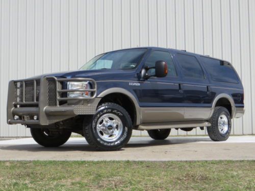 05 excursion (eddie bauer) power-stroke 4x4 ranch-hand (edge) entertainment tx !