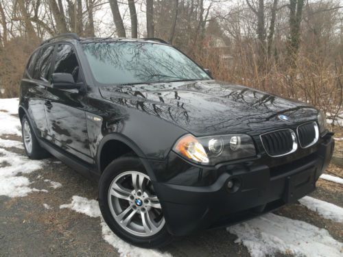 2005 bmw x3 3.0i sport 6spd manual awd rare black on black clean carfax