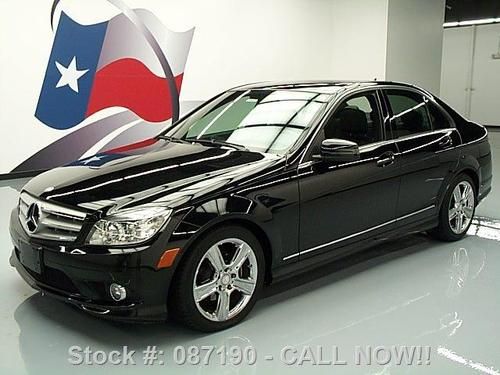 2010 mercedes-benz c300 sport sunroof blk on blk 24k mi texas direct auto