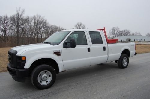 Crew cab diesel powerstroke 4x4 toolbox fleet serviced 1 ton white used auto