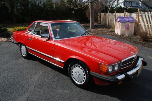 1988 mercedes benz 560 sl - signal red