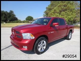 Hemi v8 maroon crew short bed pickup leather seats - low miles! - we finance!