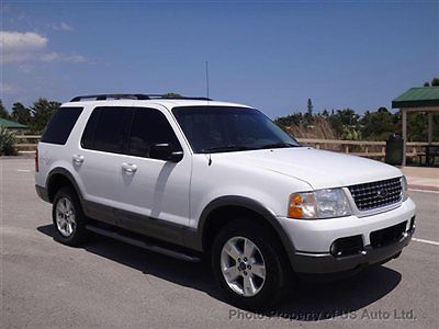 2003 ford explorer xlt clean carfax florida suv leather tv tow package 4.0l auto