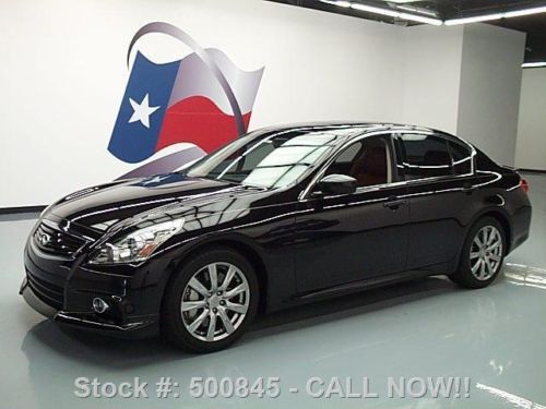 2011 infiniti g37 ltd auto red leather sunroof nav 36k texas direct auto