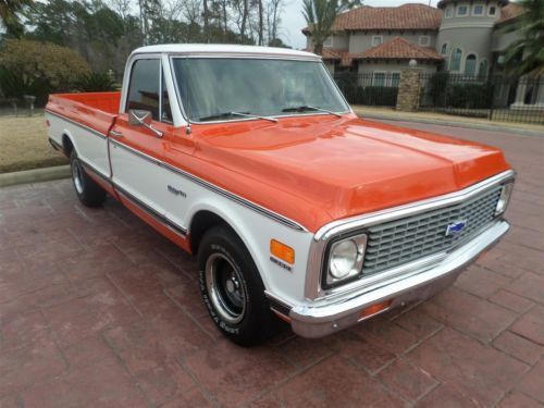 C10 custom deluxe lwb: factory air &amp; am radio, new paint &amp; interior, low miles!!