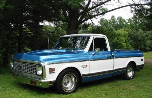 1971 chevrolet 1/2 ton short bed fleetside cheyenne super package pick up